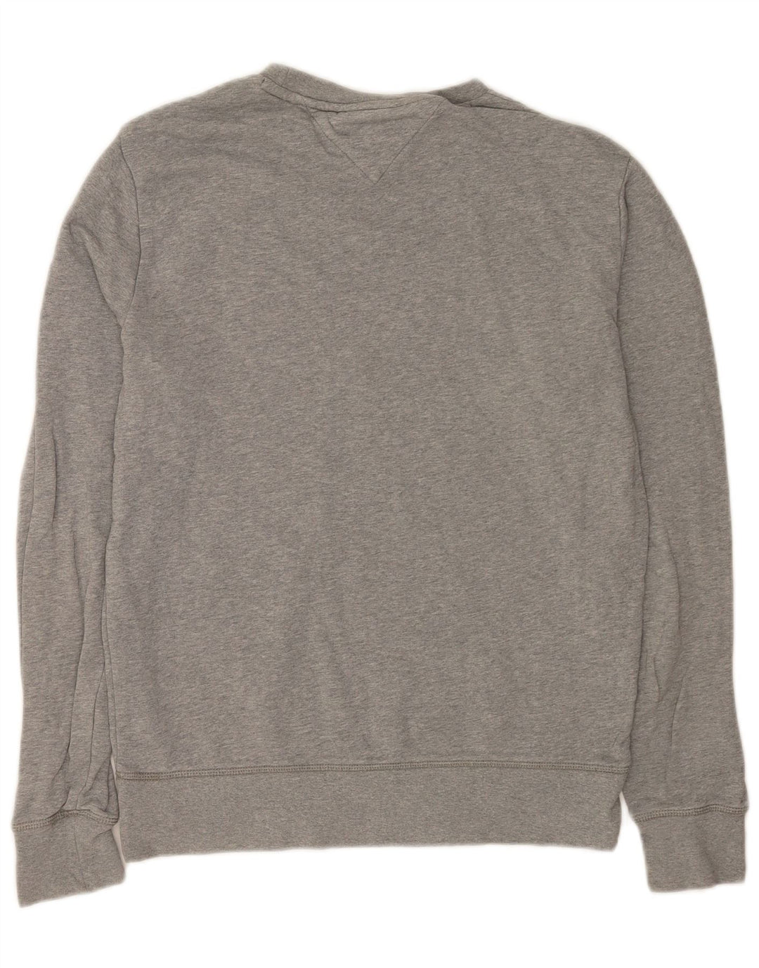 Tommy Hilfiger masculino vintage fit moletom jumper médio cinza manchado