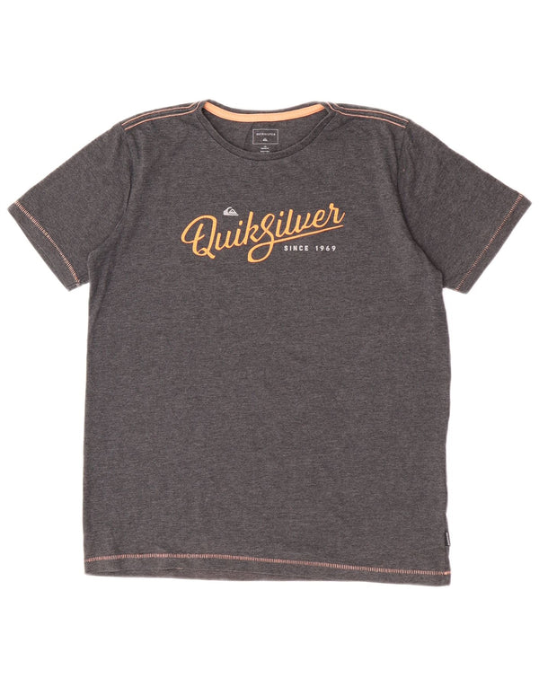 Top Quiksilver Boys Graphic T-Shirt 15-16 Anos Algodão Cinzento