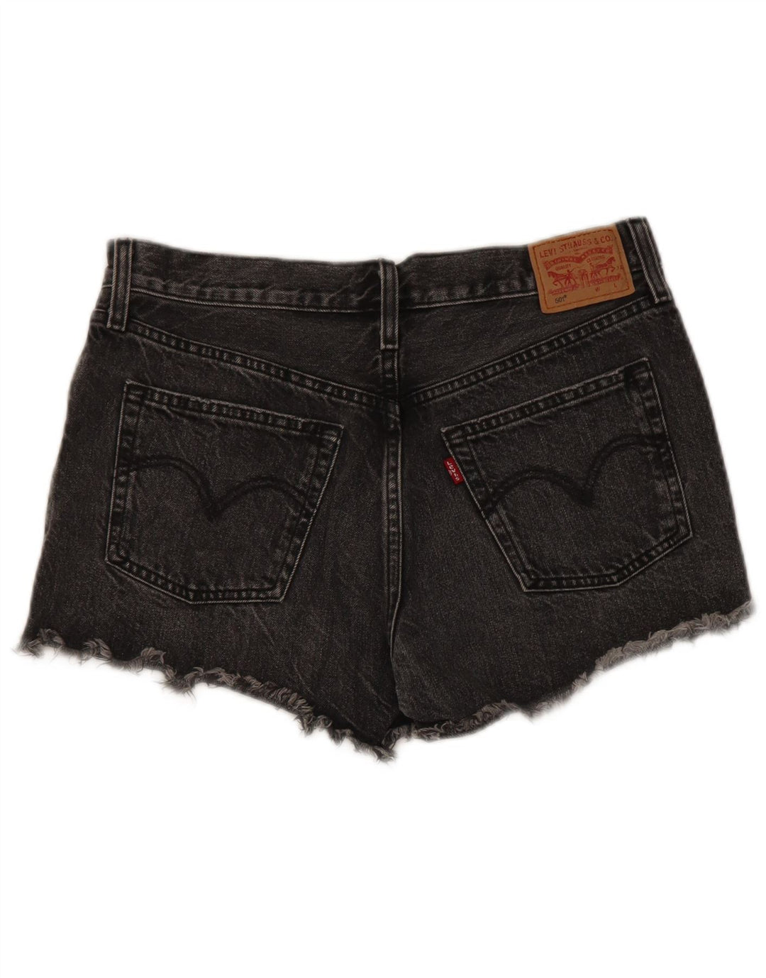 Shorts jeans feminino 501 da Levi's W29 algodão cinza médio