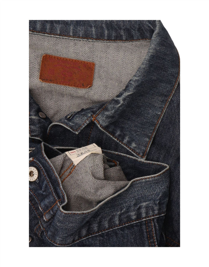 Jaqueta jeans feminina Energie UK 16 grande algodão azul