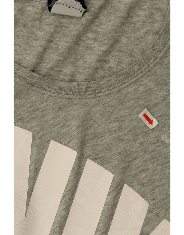 Camiseta Nike Feminina Oversized Graphic Top UK 16 Grande Cinza Flecked