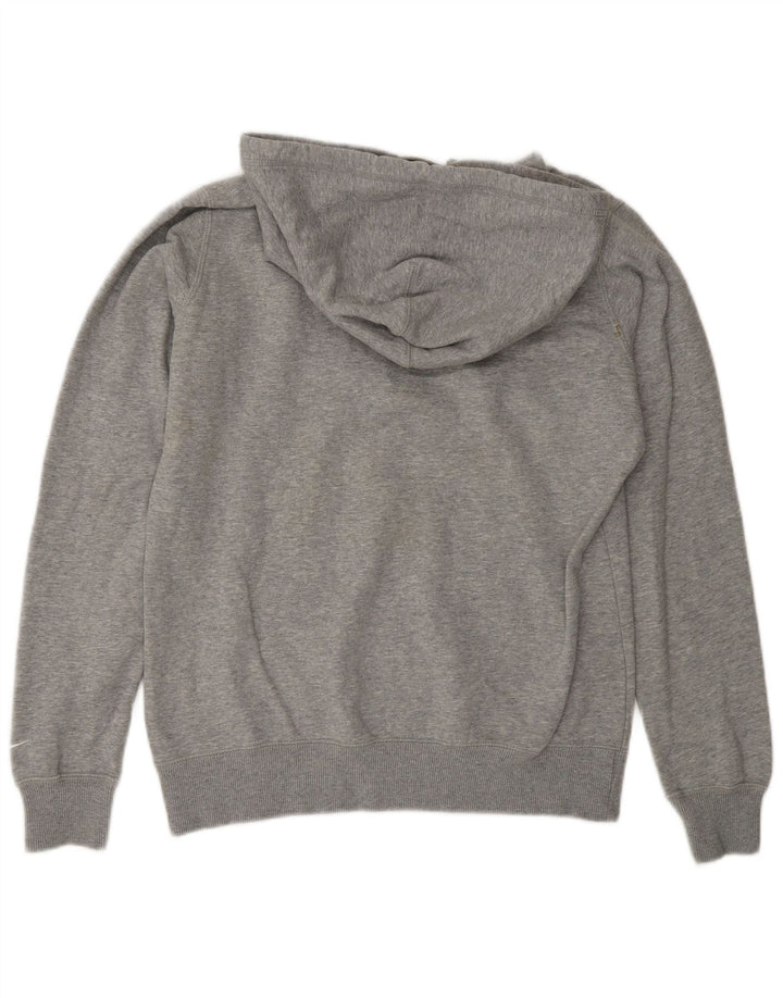 Jumper com capuz gráfico masculino Nike médio cinza algodão