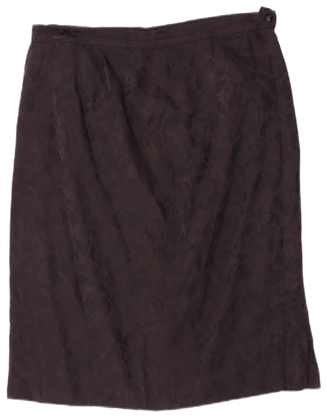 Saia reta feminina vintage IT 46 grande W34 seda preta