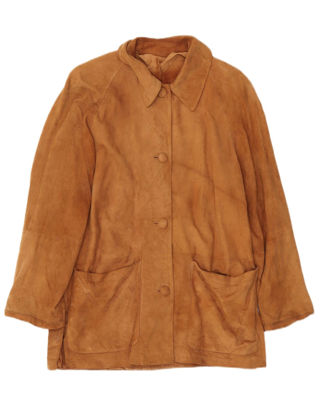 Jaqueta feminina VINTAGE de camurça IT 42 couro bege médio