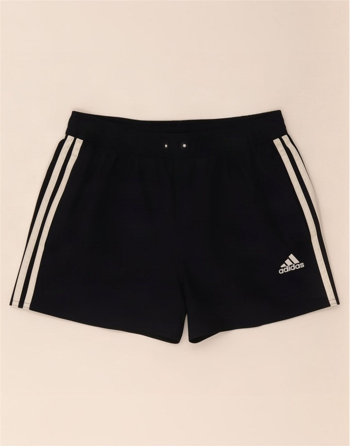 Shorts esportivos masculinos Adidas médio preto poliéster