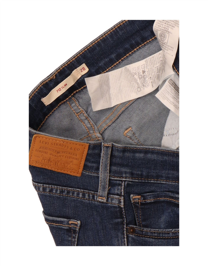 Calça jeans feminina Levi's 712 Slim W28 L29 azul algodão