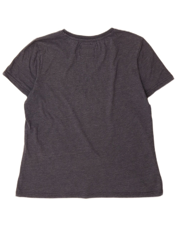 Camiseta gráfica feminina Superdry UK 12 cinza médio