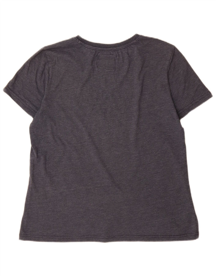 Camiseta gráfica feminina Superdry UK 12 cinza médio