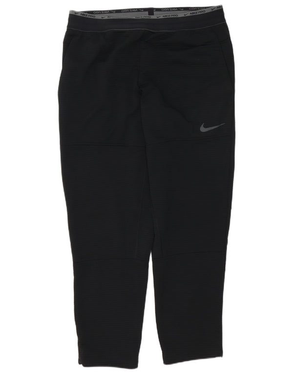 Calça de treino Nike masculina Dri Fit Graphic grande listra preta