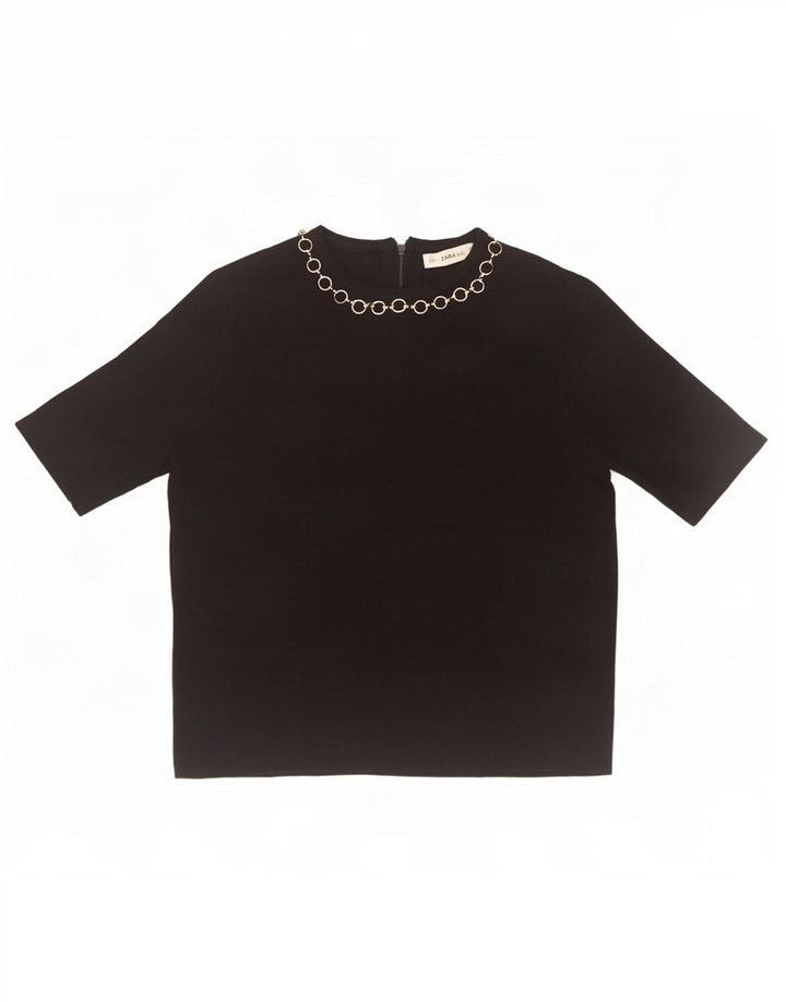Blusa feminina Zara UK 10 pequena preta