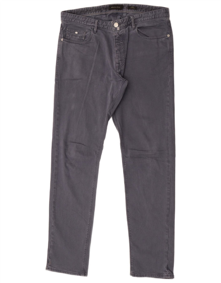 Jeans Slim Masculino Massimo Dutti EU 44 Grande W34 L32 Algodão Cinza