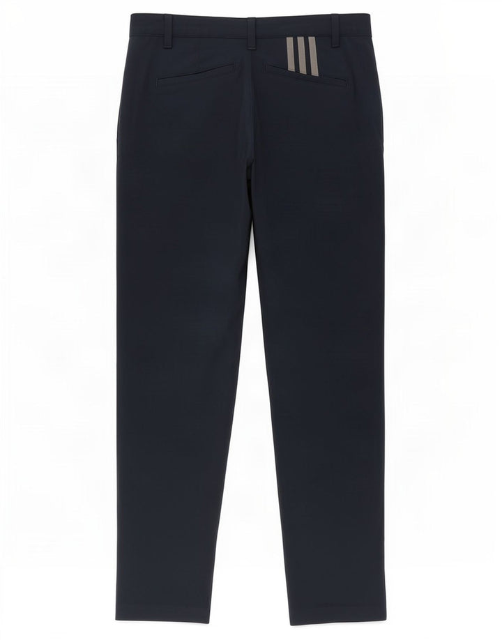 Adidas Mens Slim Chino Calças W36 L30 Poliéster Azul Marinho