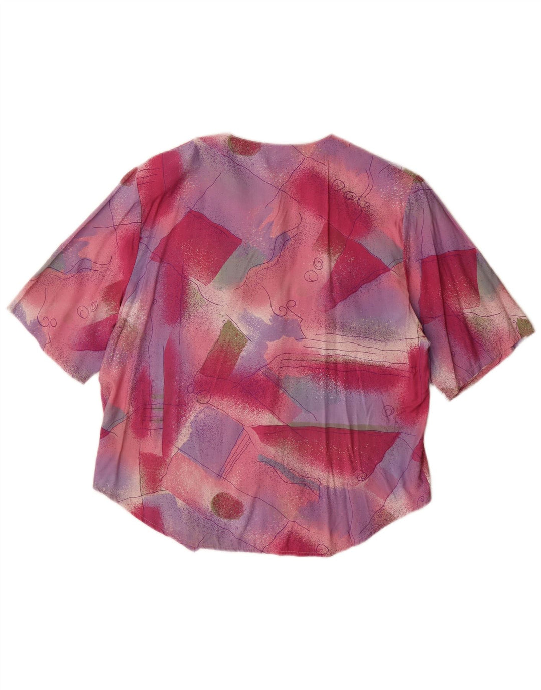 Blusa feminina Paco Calvari EU 42 grande multicolorida geométrica