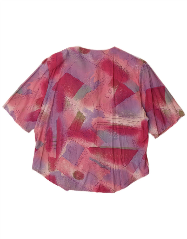 Blusa feminina Paco Calvari EU 42 grande multicolorida geométrica