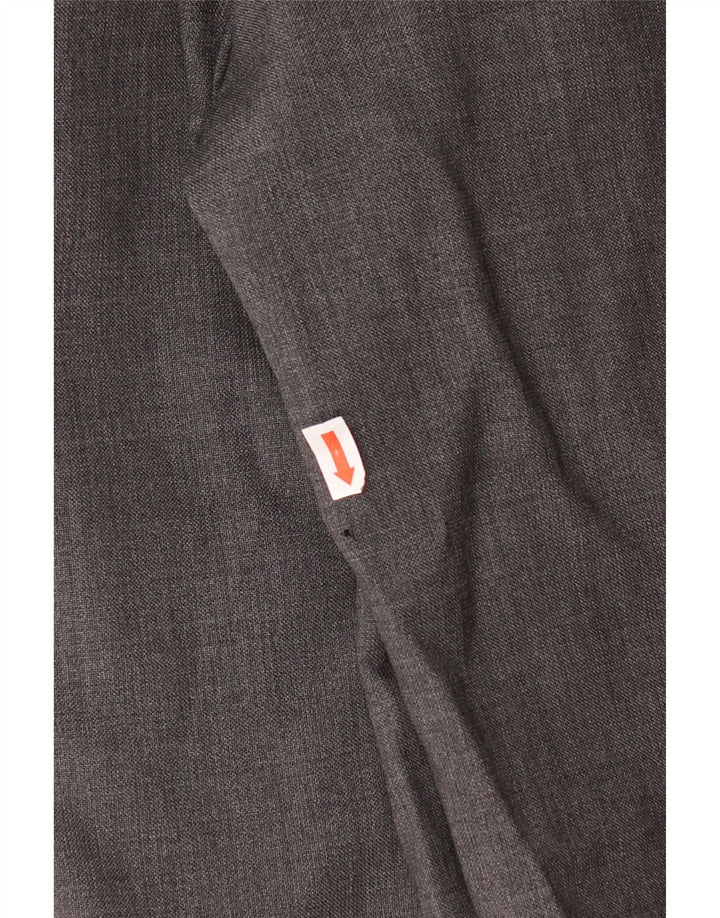 Calça masculina de terno reto AQUASCUTUM W34 L29 cinza