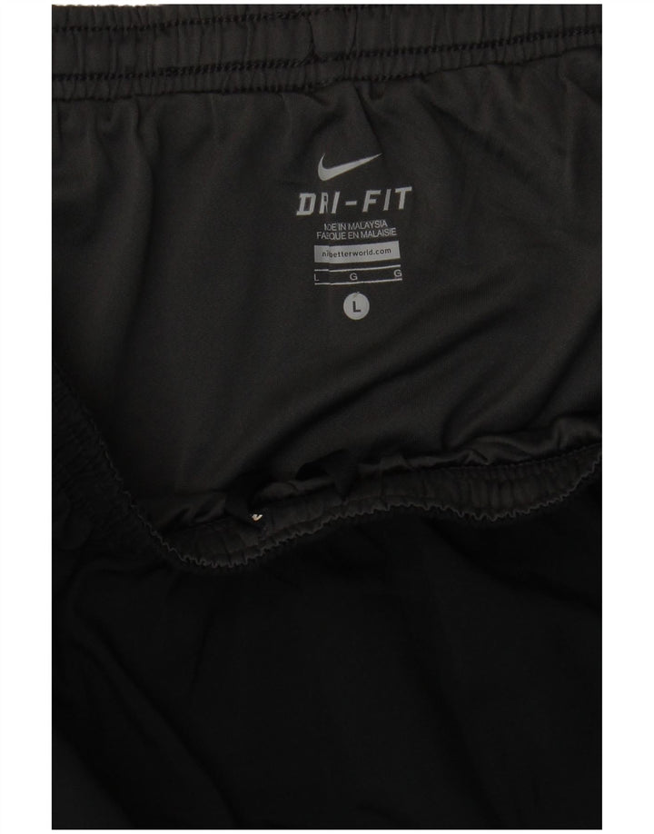 Shorts esportivos masculinos Nike Dri Fit grande bloco colorido preto