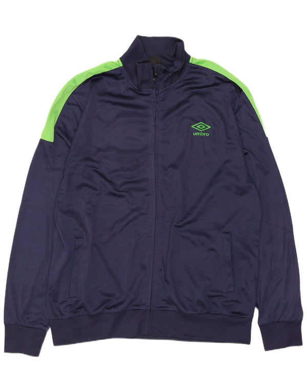 Umbro Mens Treino Top Jacket 2XL Poliéster Colourblock Azul Marinho