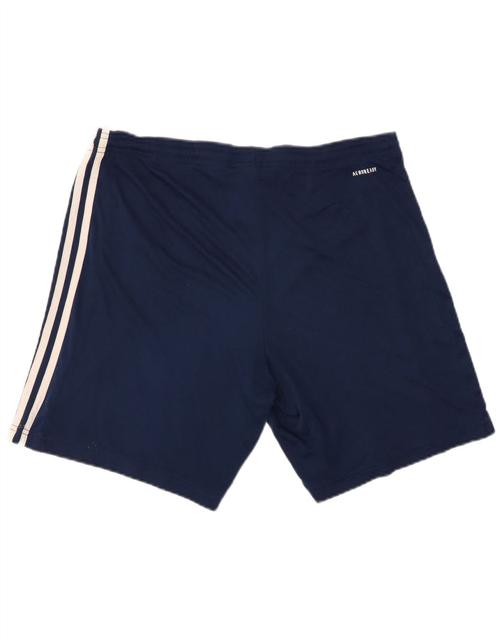 Shorts esportivos masculinos ADIDAS Aeroready médio azul marinho poliéster