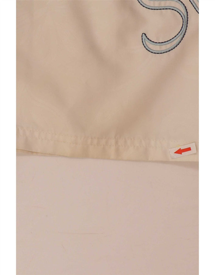 Sundek masculino gráfico regular shorts de natação grande branco colorblock praia