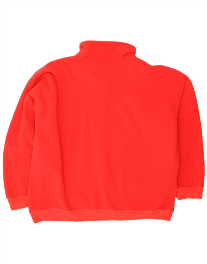 Suéter de lã masculino Reusch com zíper e gola XL poliéster vermelho