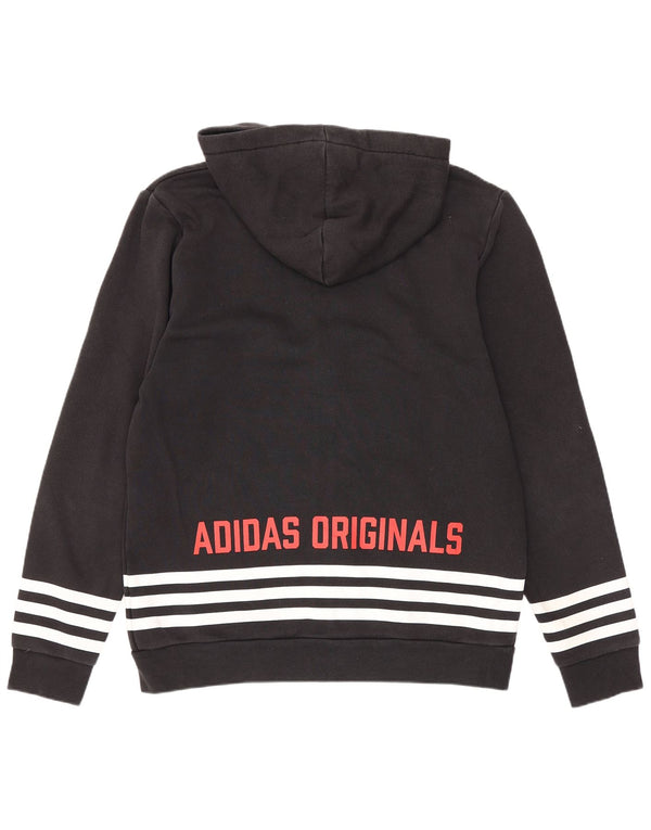 Adidas masculino gráfico zip moletom com capuz médio preto algodão esportivo