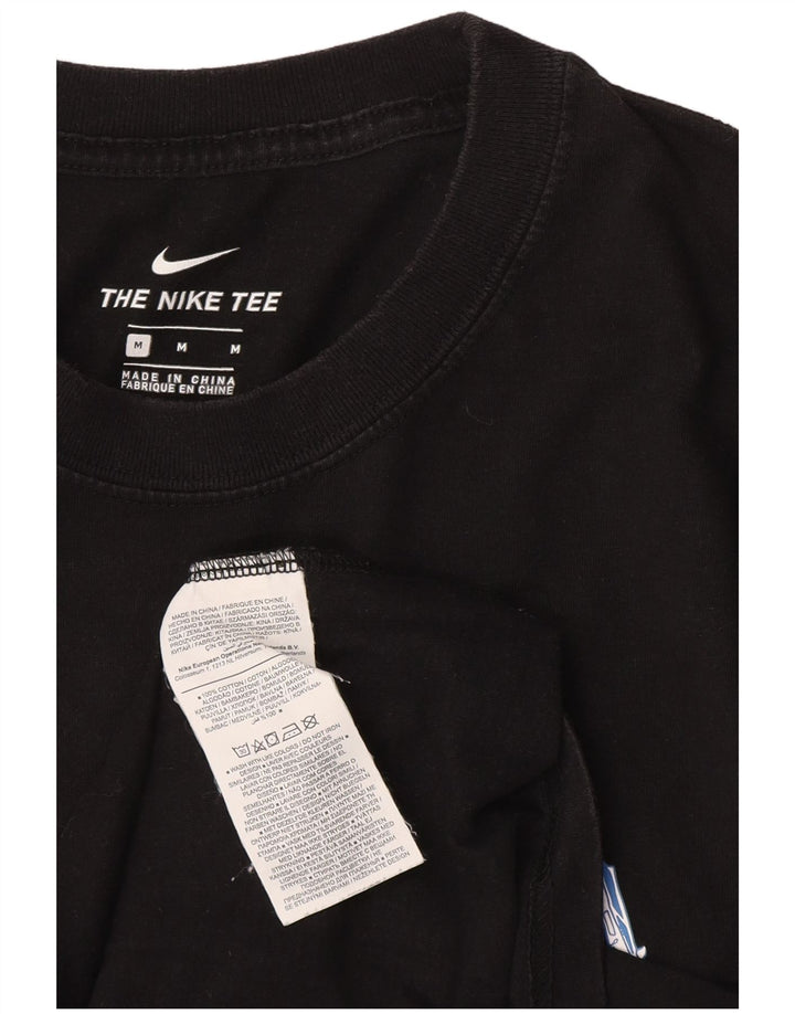 Camiseta gráfica masculina NIKE Top médio de algodão preto