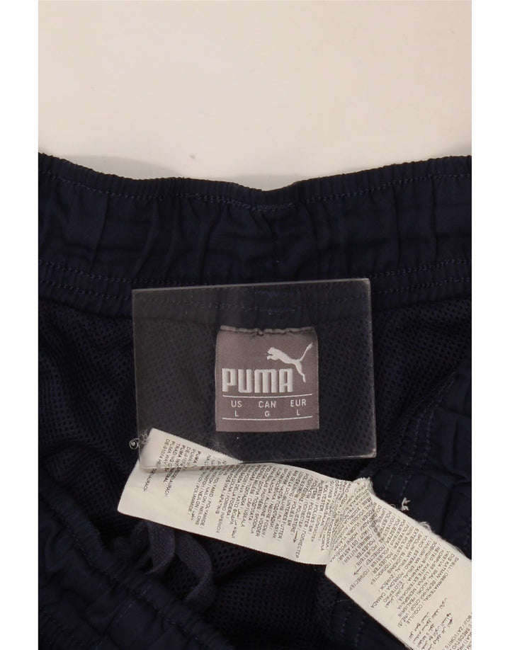 Calça de treino masculina PUMA Joggers grande azul marinho nylon