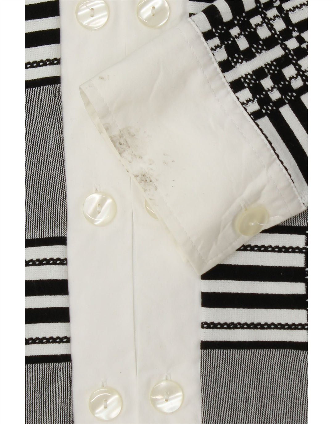 NARACAMICIE Blusa feminina com botões duplos Reino Unido 14 xadrez cinza médio