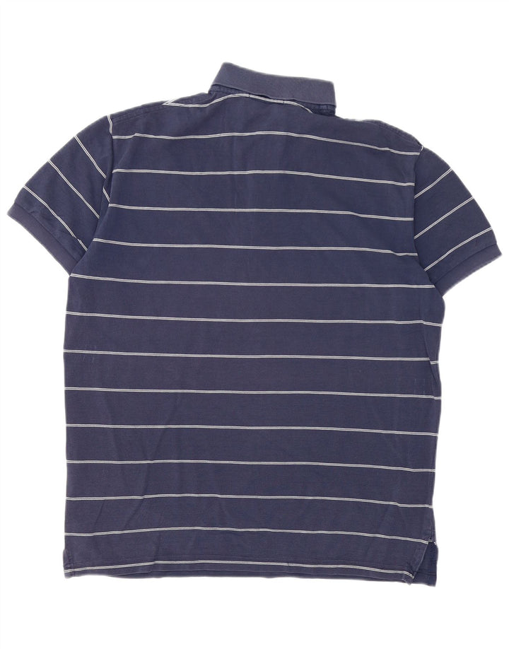 Camisa polo masculina POLO RALPH LAUREN listrada azul marinho médio