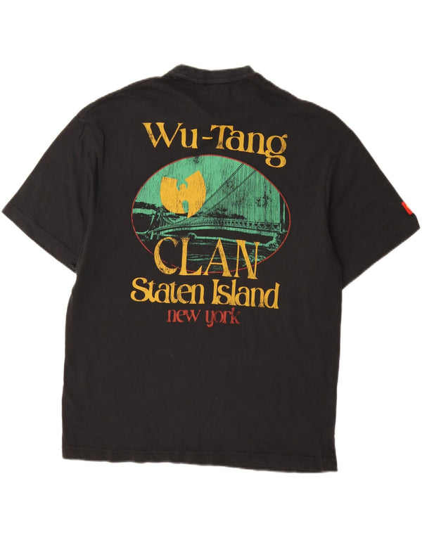 Camiseta masculina Zara com estampa solta e top pequeno de algodão preto