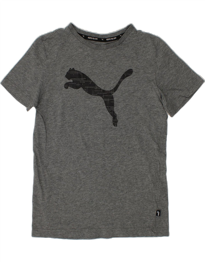 PUMA Boys Graphic T-Shirt Top 11-12 Years Grey Cotton Vintage Puma and Second-Hand Puma from Messina Hembry 