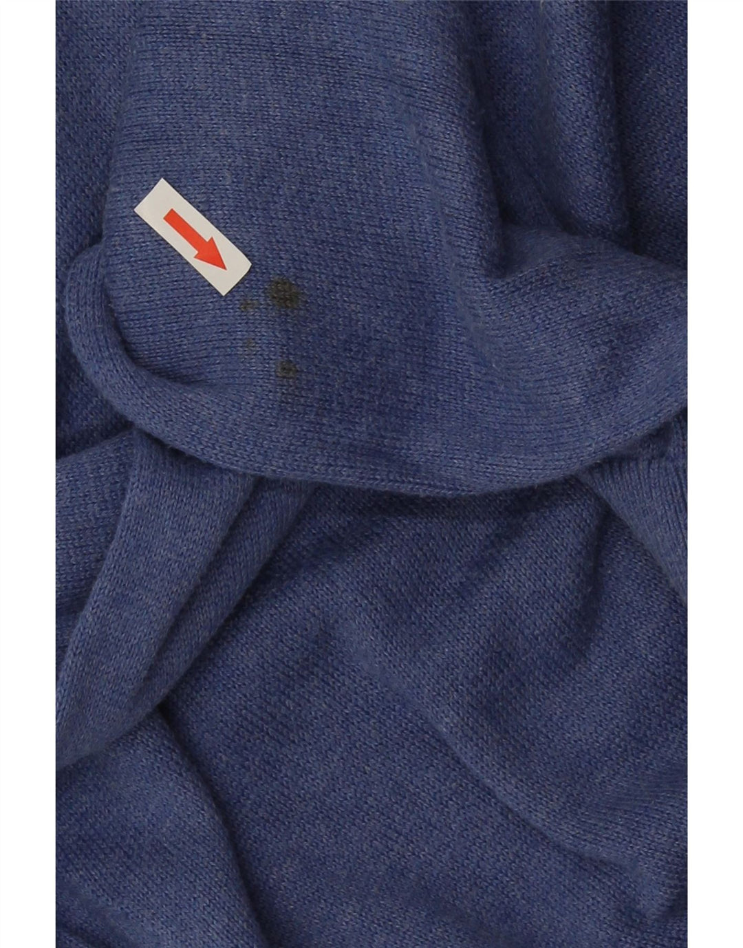 Crew Clothing Suéter masculino com decote em V de algodão azul médio