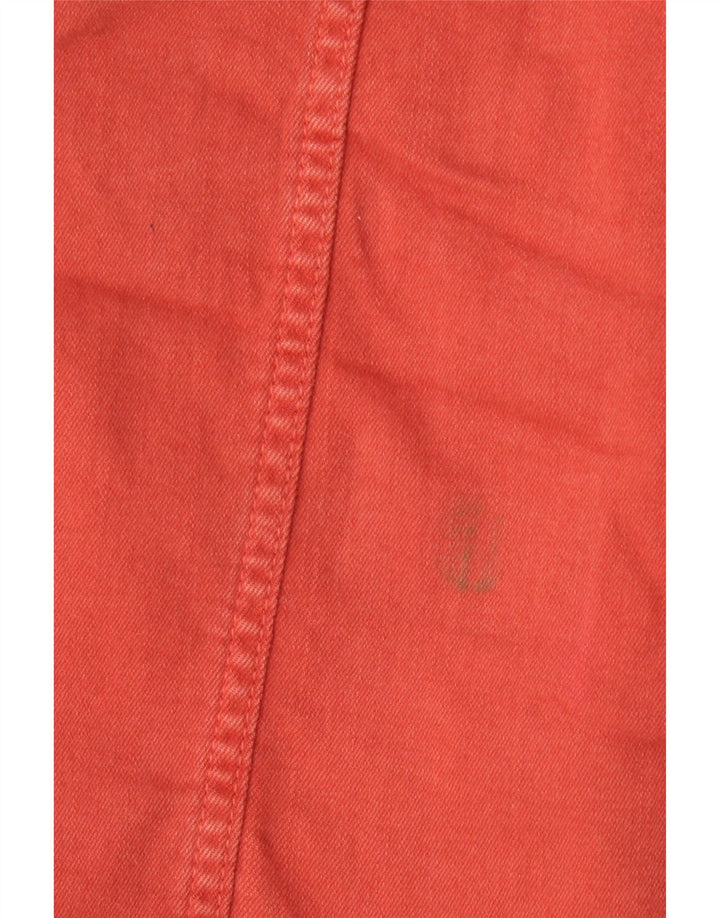 Jaqueta jeans feminina EDDIE BAUER Reino Unido 16 grande algodão vermelho