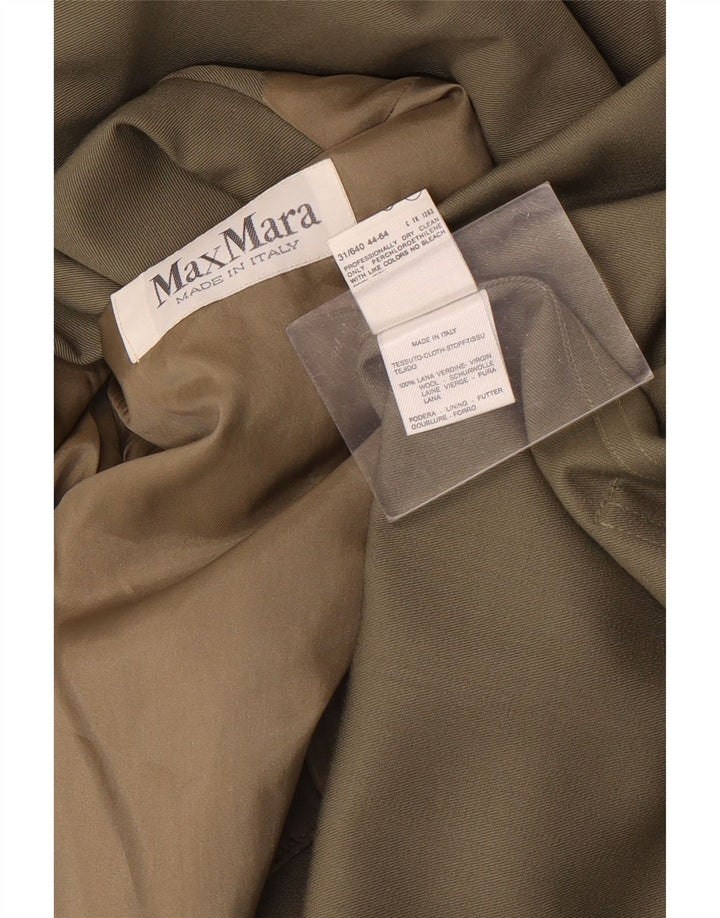 Sobretudo oversized feminino Max Mara UK 14 grande lã cáqui
