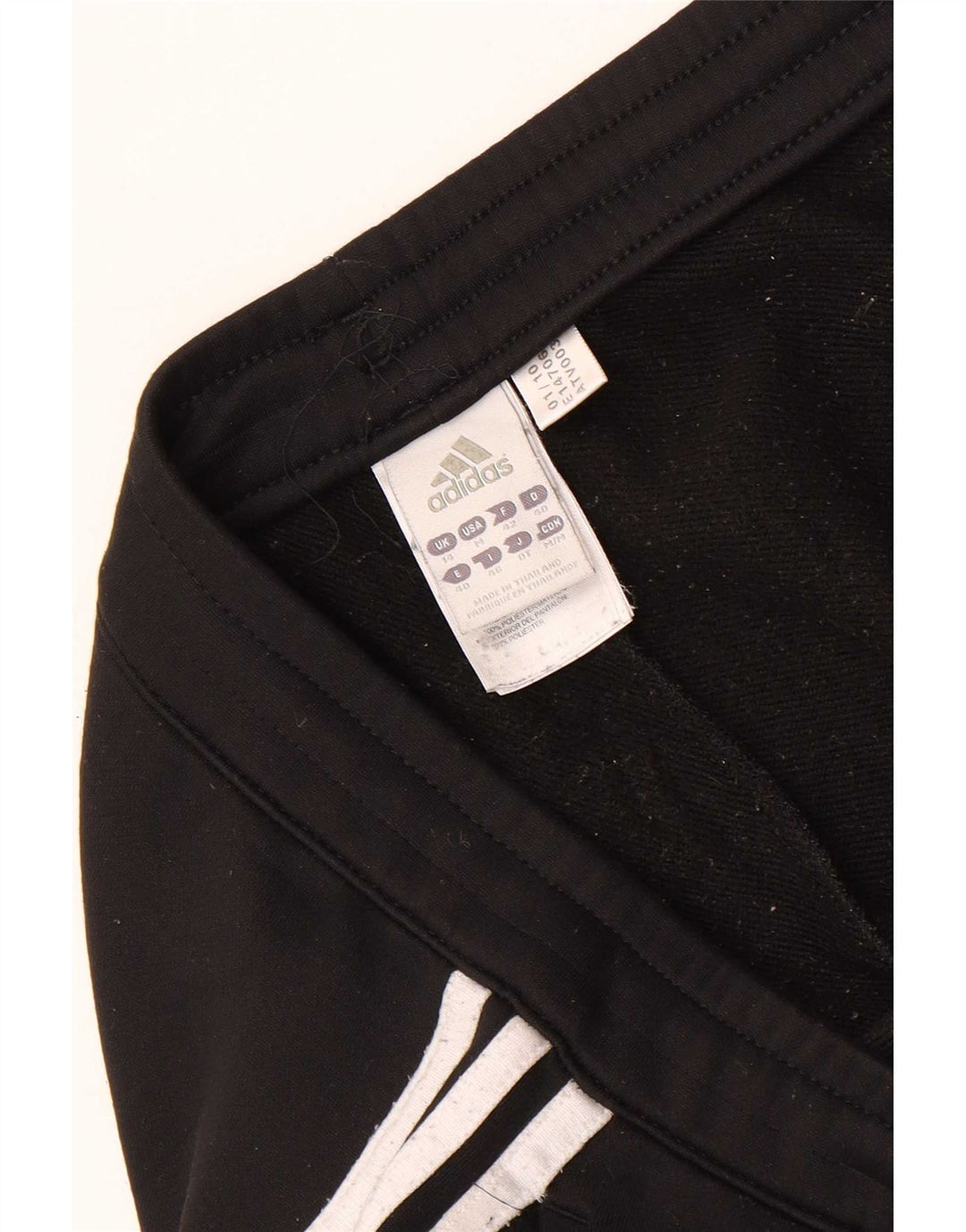 Calça de treino feminina Adidas Joggers UK 14 grande poliéster preto