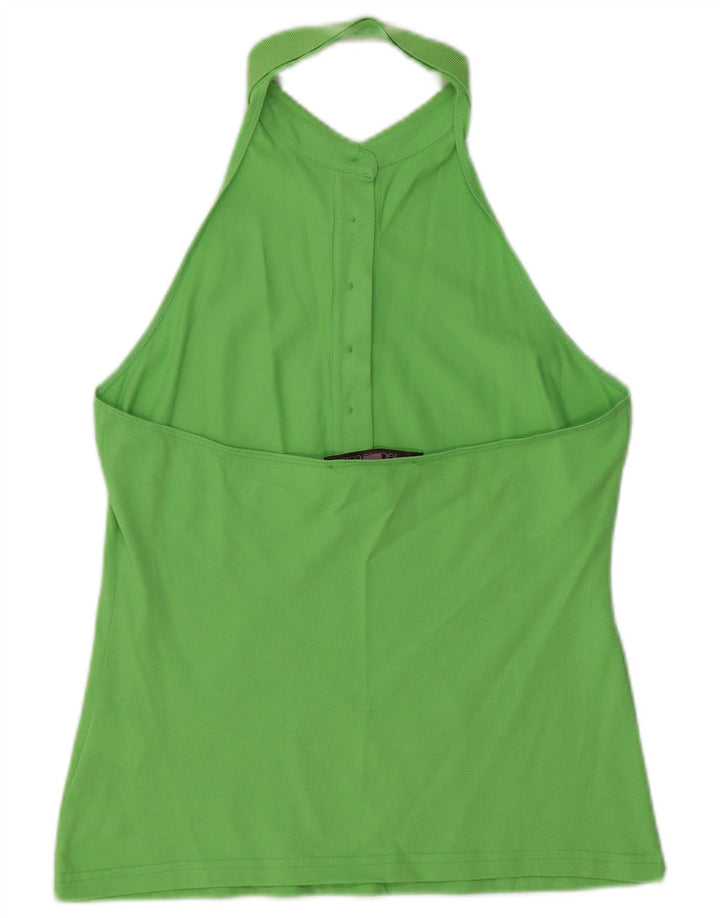 JECKERSON Top feminino cropped UK 14 grande algodão verde