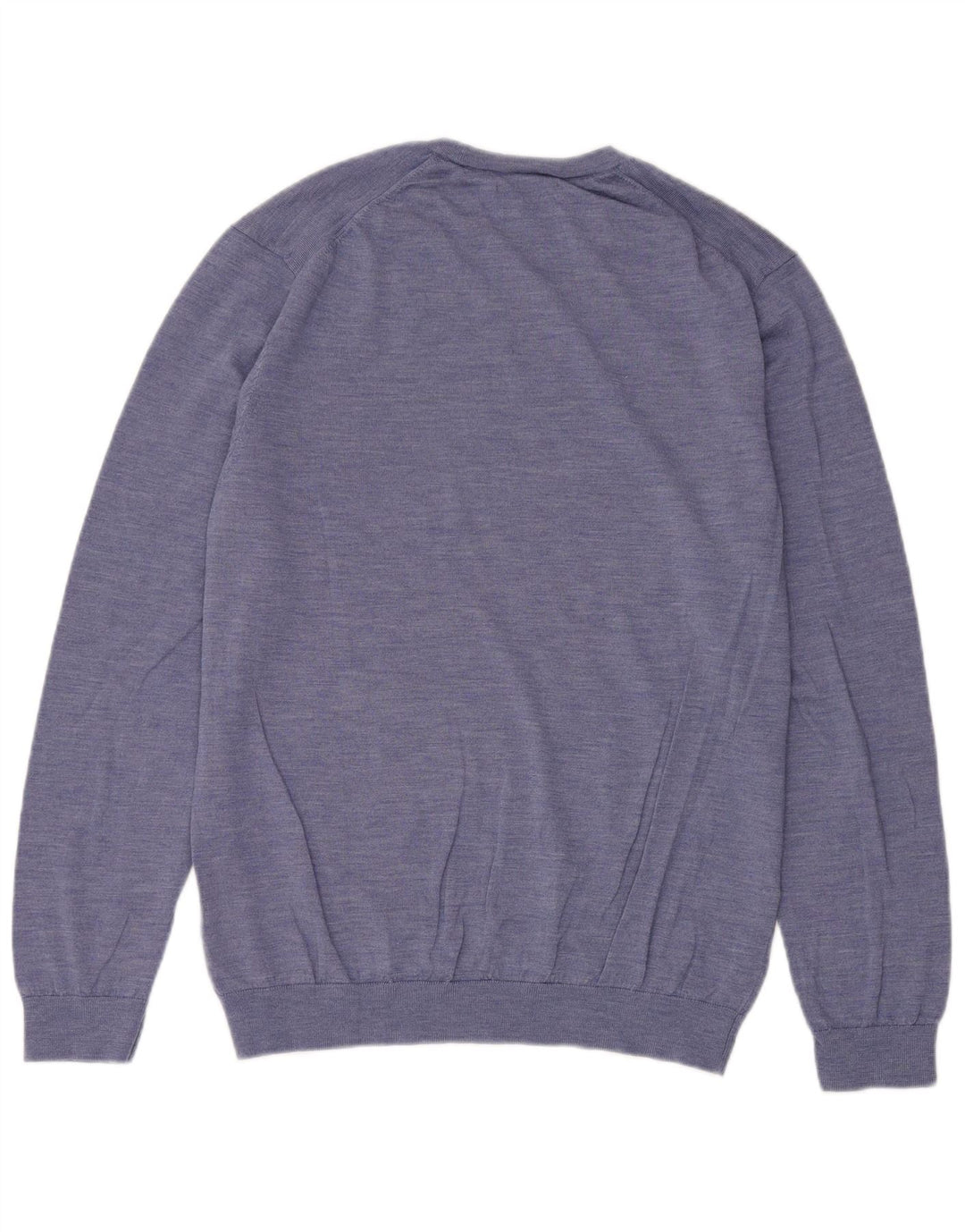 Suéter masculino Marks & Spencer com gola redonda XL azul lã merino