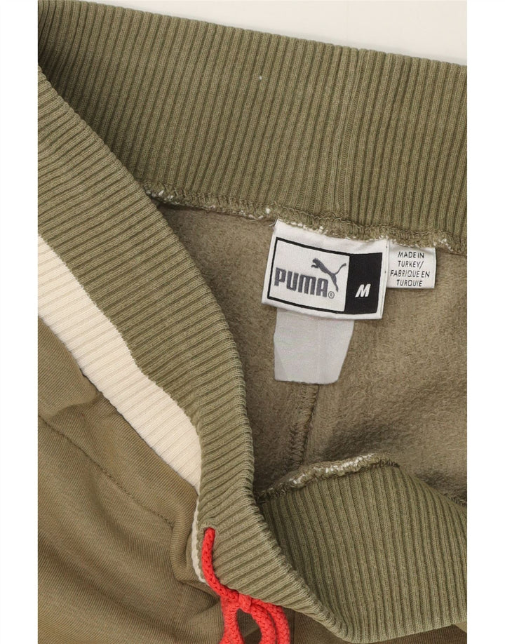 Calça de treino masculina Puma Medium Khaki Colourblock
