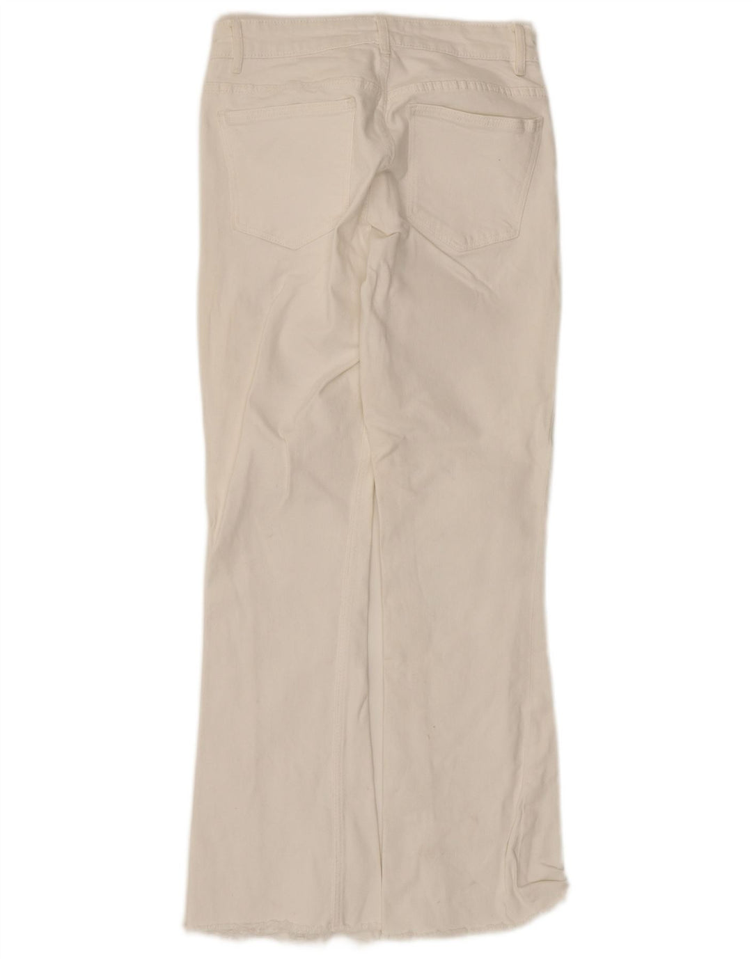 Zara Jeans feminino queimado EU 38 pequeno W28 L26 algodão branco