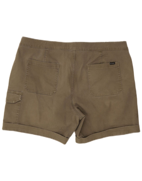 Columbia Mens Active Cargo Shorts W38 XL Algodão cáqui
