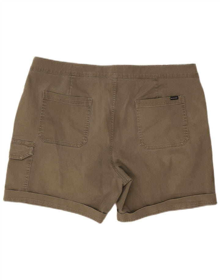 Columbia Mens Active Cargo Shorts W38 XL Algodão cáqui