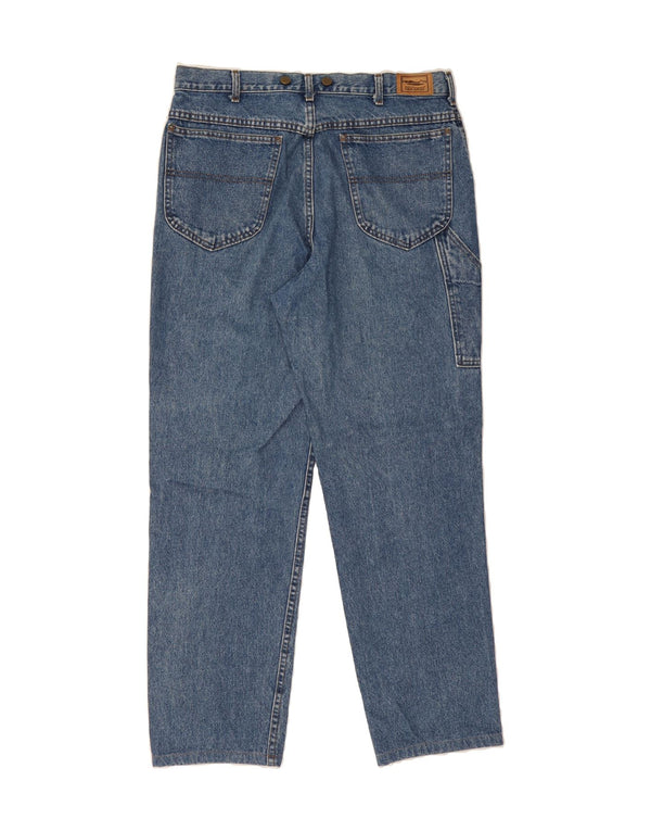 Calça jeans reta masculina L.L.BEAN W36 L30 algodão azul