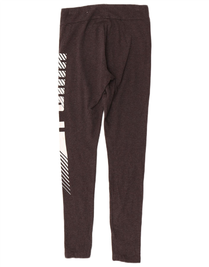 Leggings Puma Feminino UK 10 Pequeno Algodão Cinza