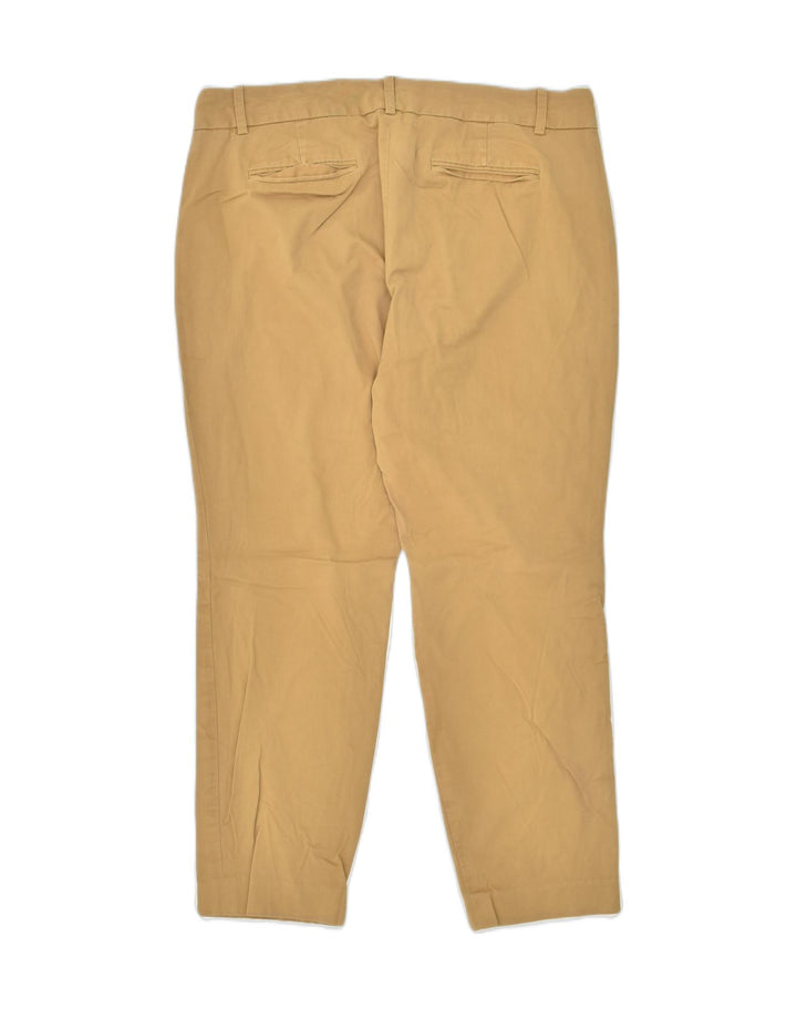 J. CREW Womens Slim Capri Trousers US 8 Medium W34 L25 Brown Cotton | Vintage J. Crew | Thrift | Second-Hand J. Crew | Used Clothing | Messina Hembry 