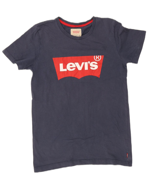 Top Levi's Boys Graphic T-Shirt 15-16 Anos Azul Marinho Algodão
