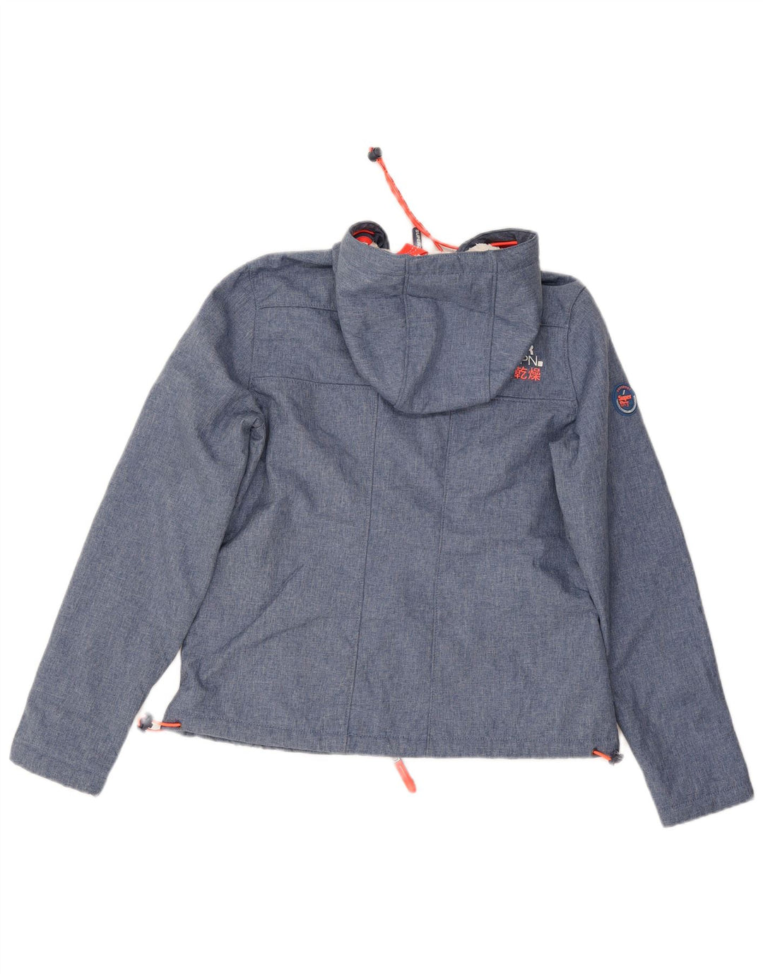 Jaqueta corta-vento feminina Superdry The Windtrekker com capuz Reino Unido 14 azul médio