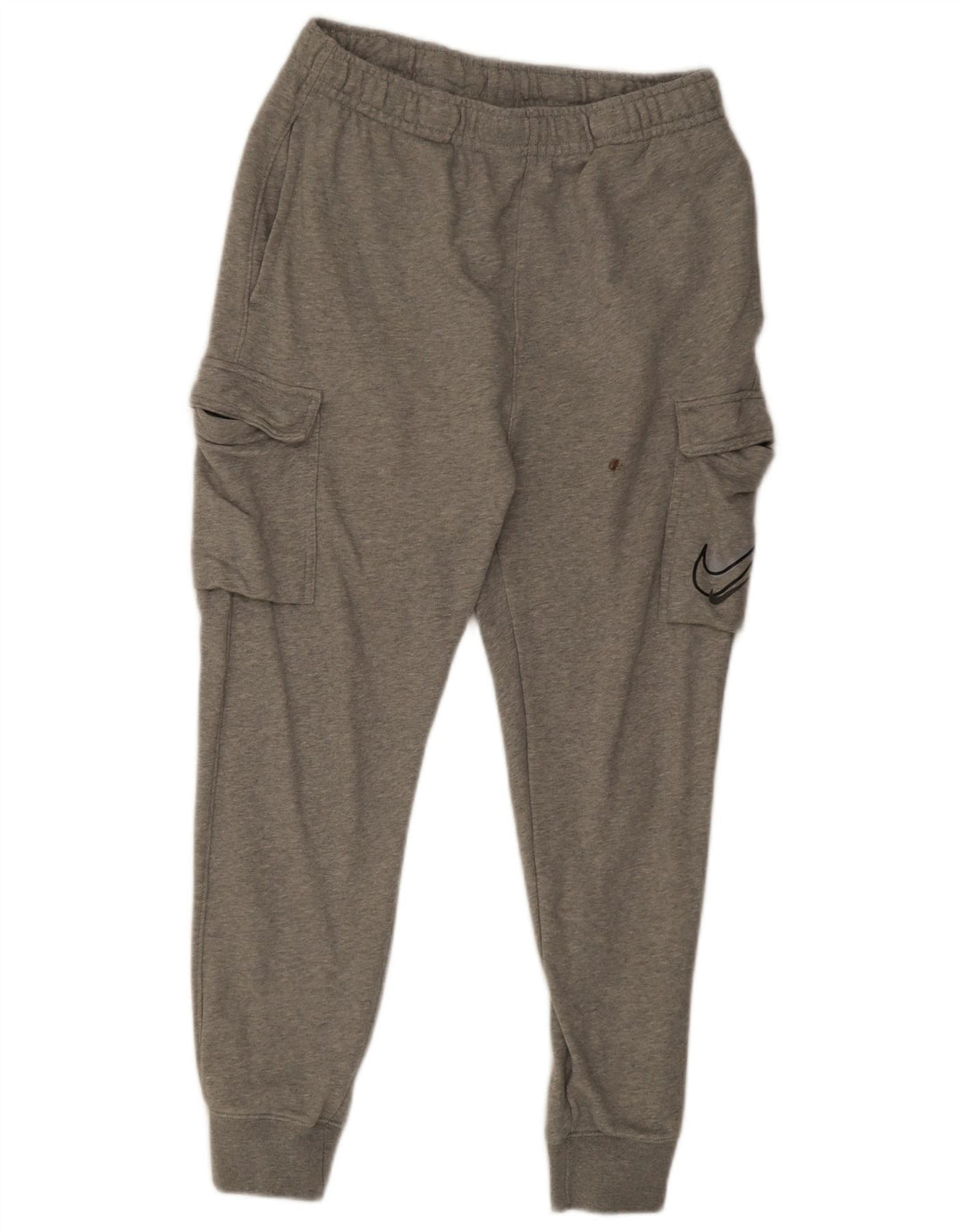 Calça de treino Nike masculina Graphic Cargo Joggers de algodão cinza médio