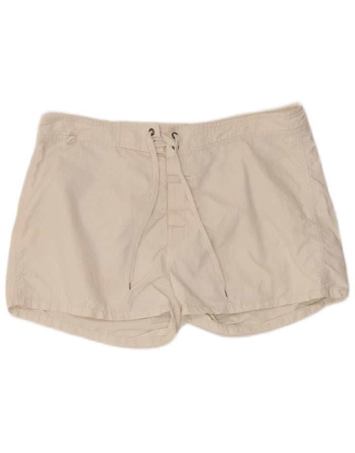 Sundek Mens Natação Shorts Grande Nylon Branco