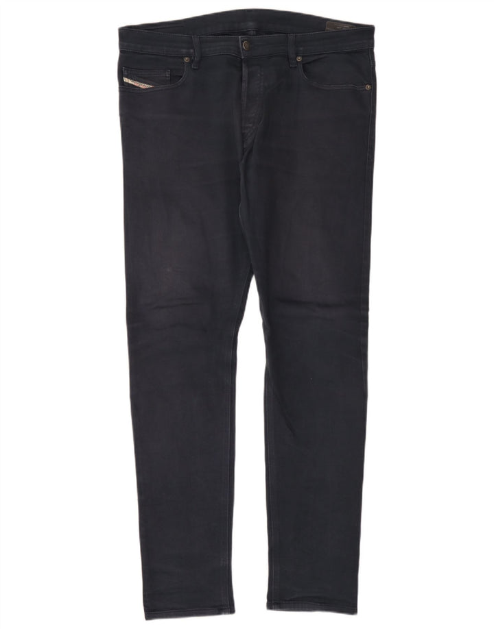 Diesel Mens D-Luster Slim Jeans W34 L34 Azul Marinho Algodão