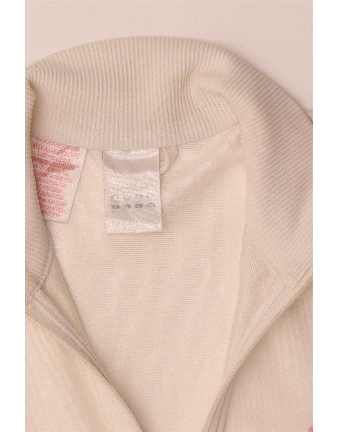 Casaco de treino Adidas para meninas 13-14 anos branco poliéster